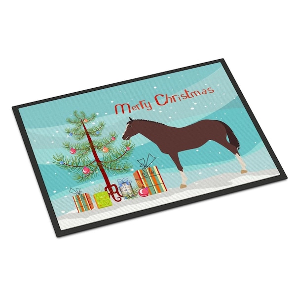 Carolines Treasures English Thoroughbred Horse Christmas Indoor or Outdoor Mat, 24 x 36 in. BB9280JMAT - main